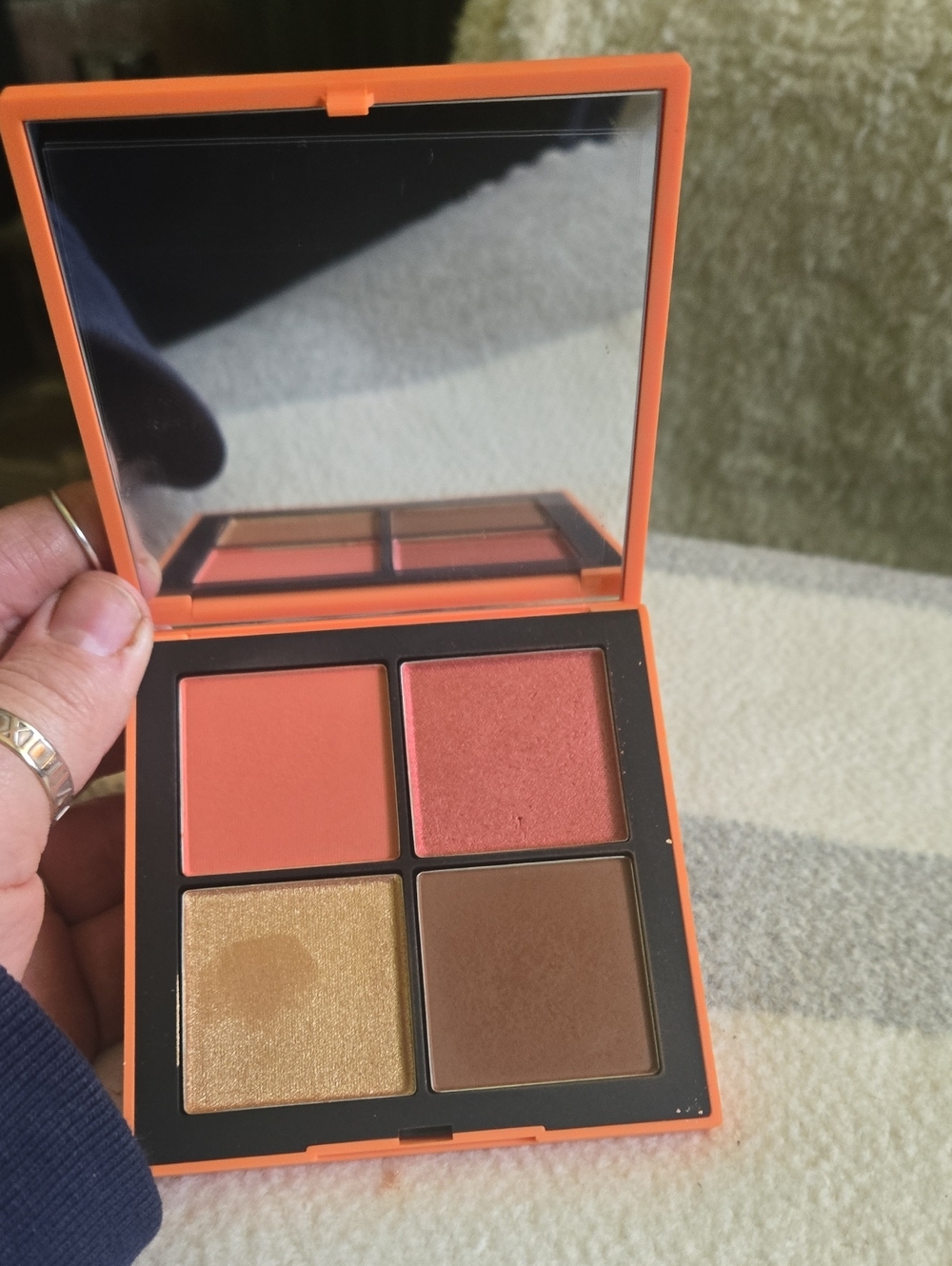 Coral & Gold Eyeshadow Quad Palette - Women Makeup